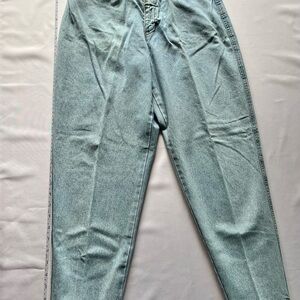 Vintage Lizwear High Waisted Wide Leg Jeans Size 8 Light Wash